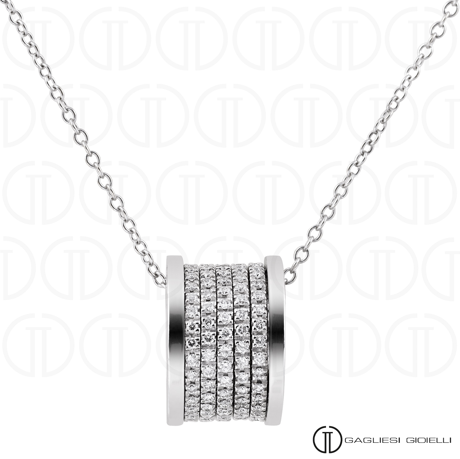 collana oro 18 kt con diamanti usata