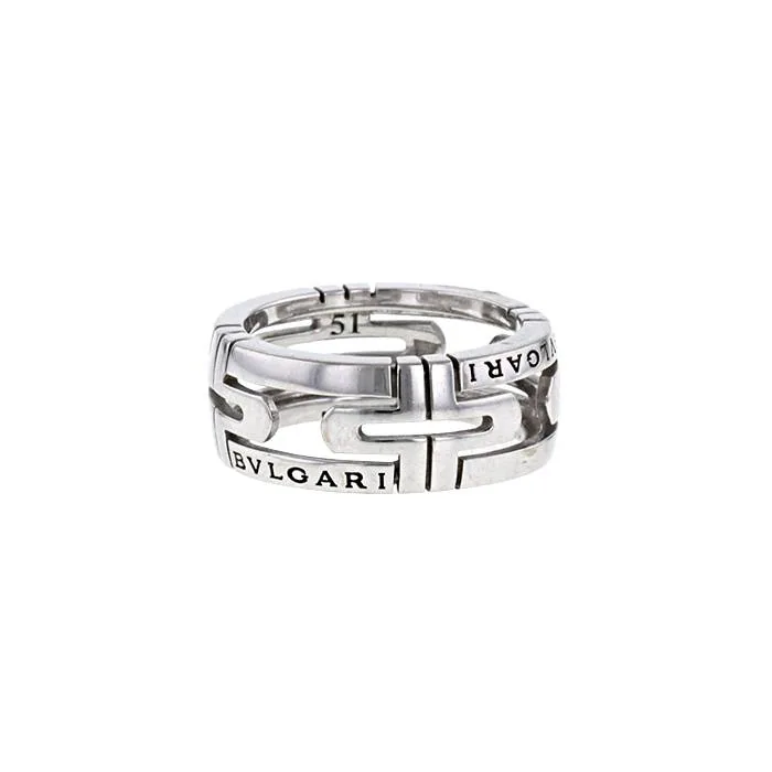 Anello Bulgari collezione parentesi oro bianco usato