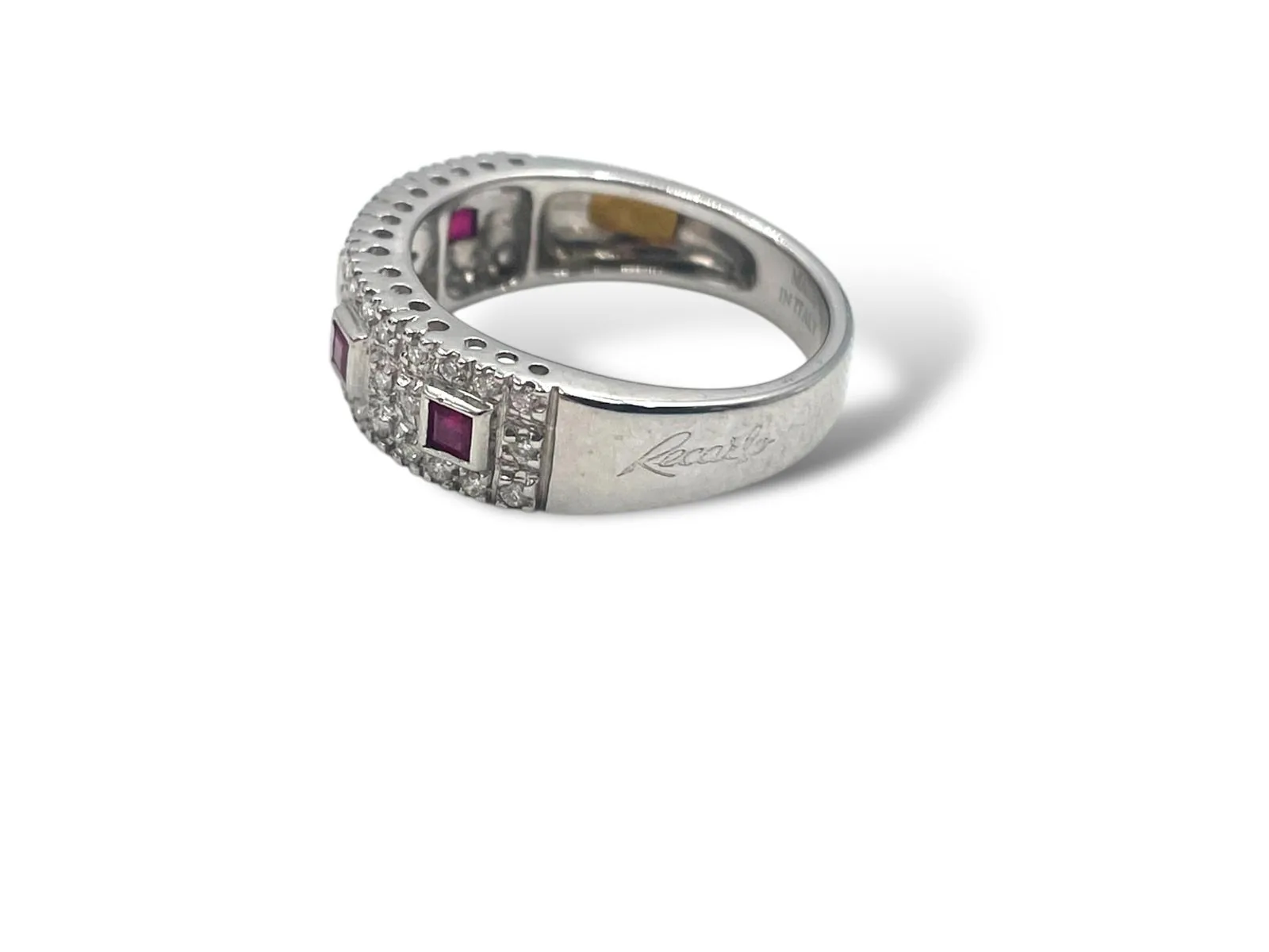 Anello RE CARLO diamanti a rubini rigenerato