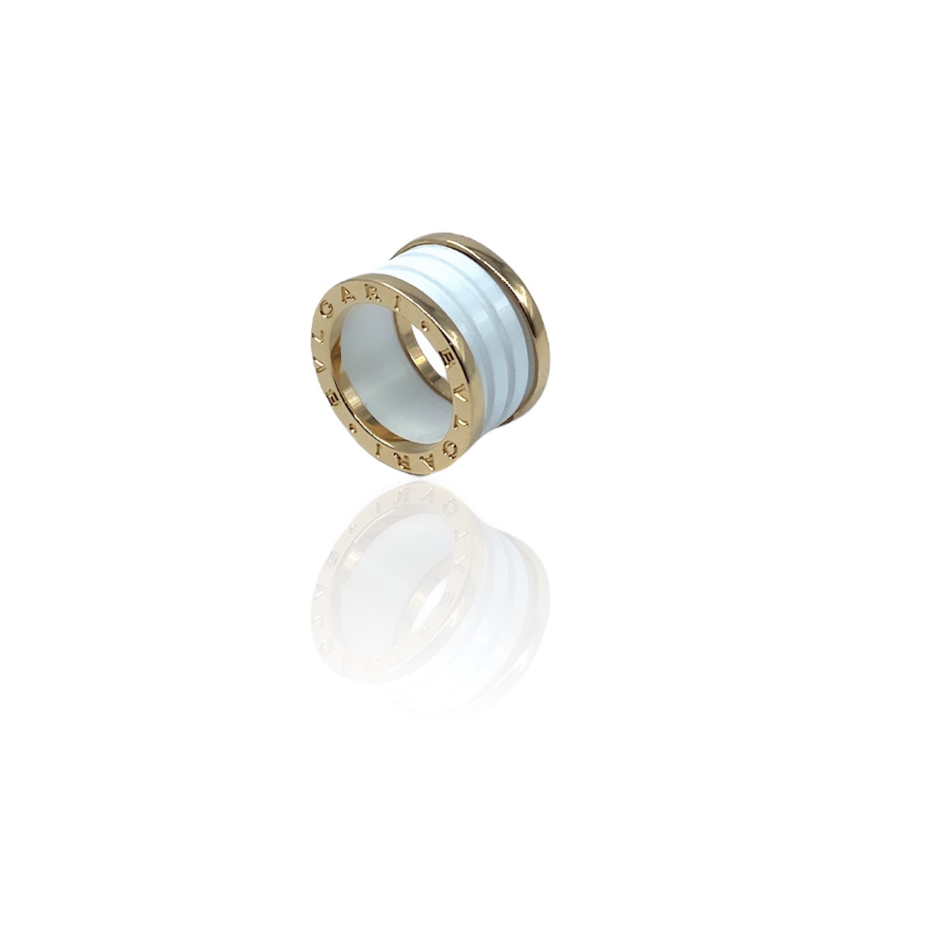  Anello Bulgari ceramica e oro rosa