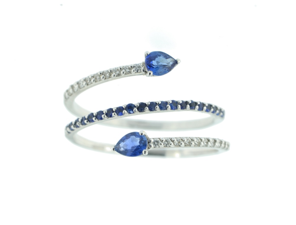 Anello oro bianco contrariè