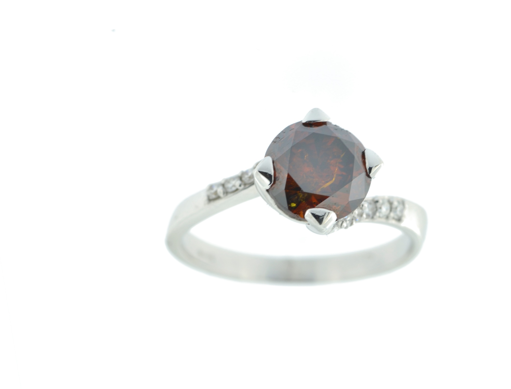 Anello Solitario con diamante Brown