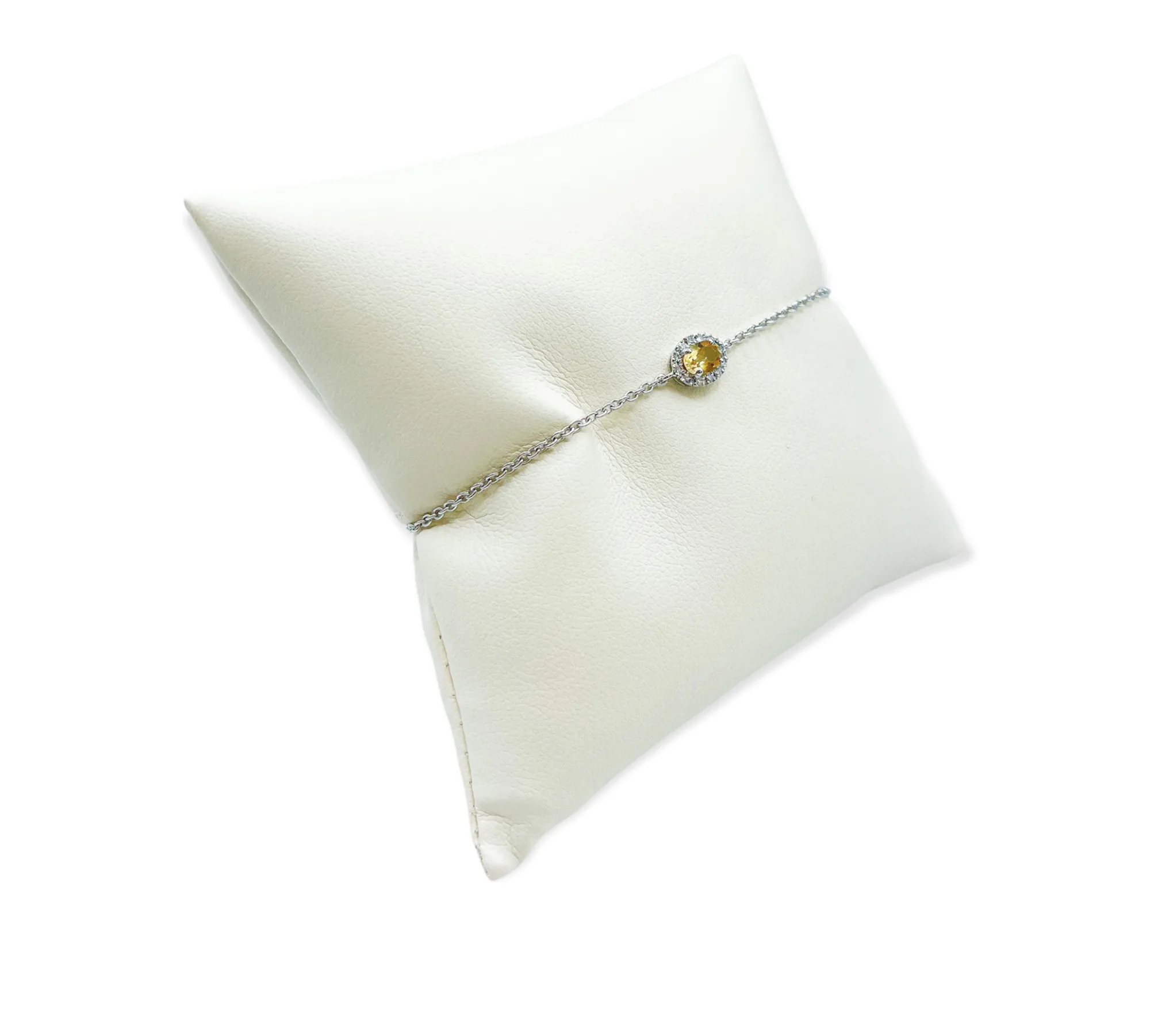Bracciale con diamanti e peridoto giallo garantito