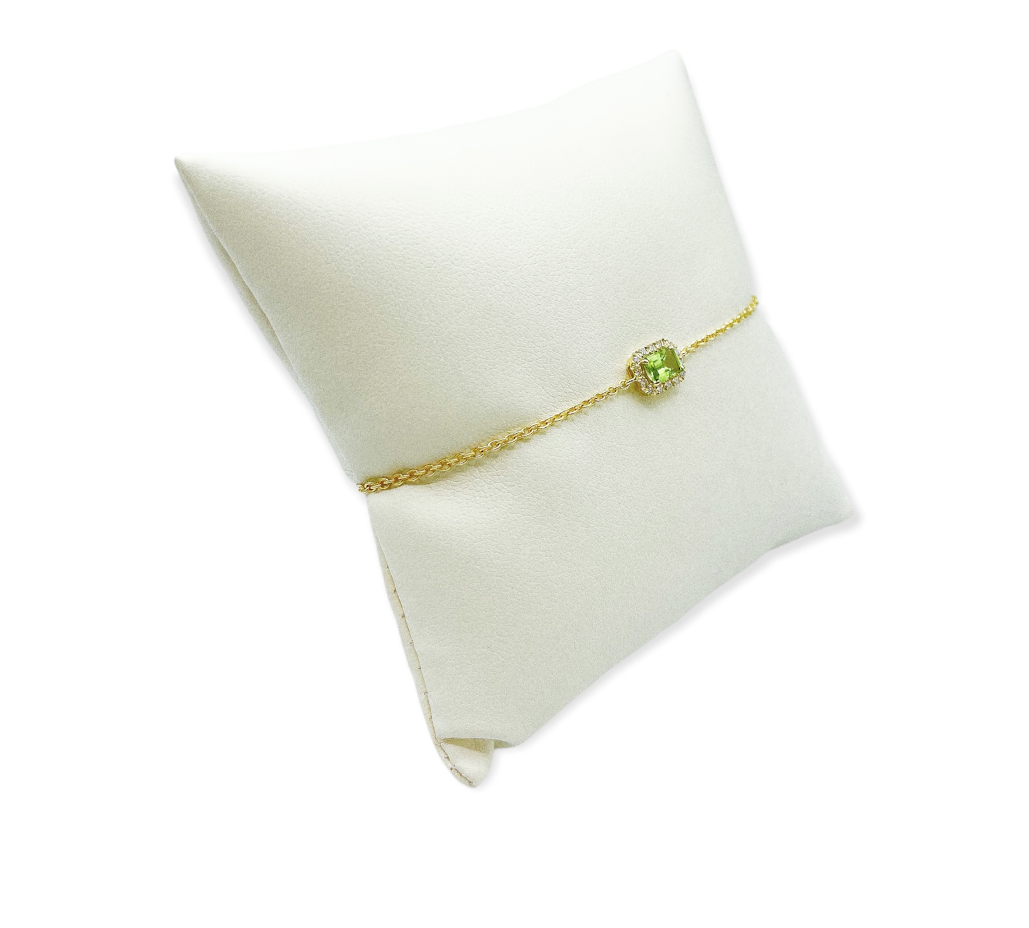 Bracciale con diamanti e citrino verde garantito