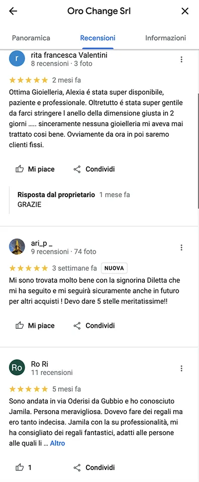 Recensioni compro oro Roma 9 Marconi
