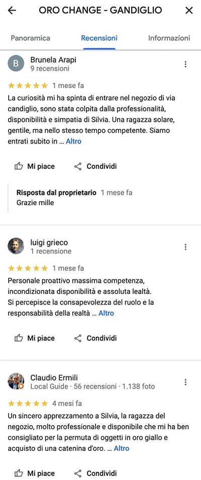 Recensioni compro oro Roma Monteverde