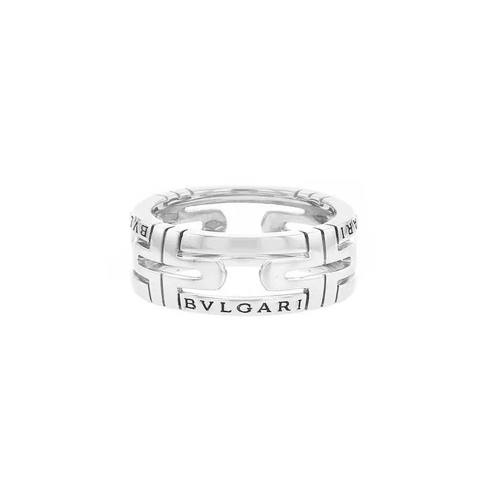 Anello Bulgari collezione parentesi oro bianco
