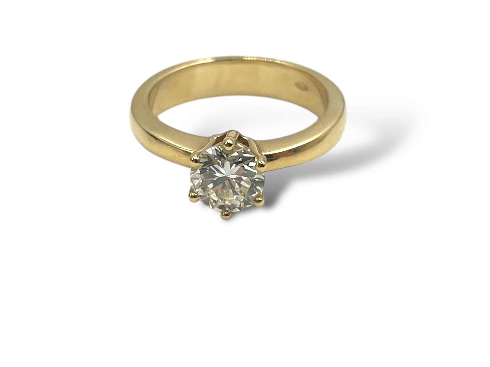 Anello solitario oro giallo 0,98 ct