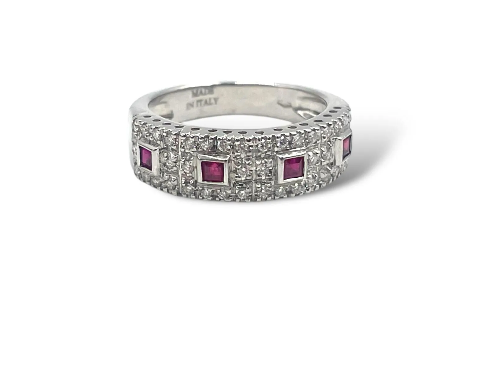 Anello RE CARLO diamanti a rubini