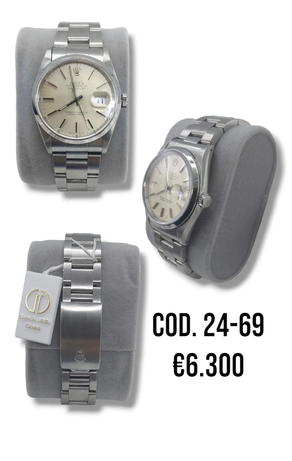 Rolex Date Just quadrante avorio