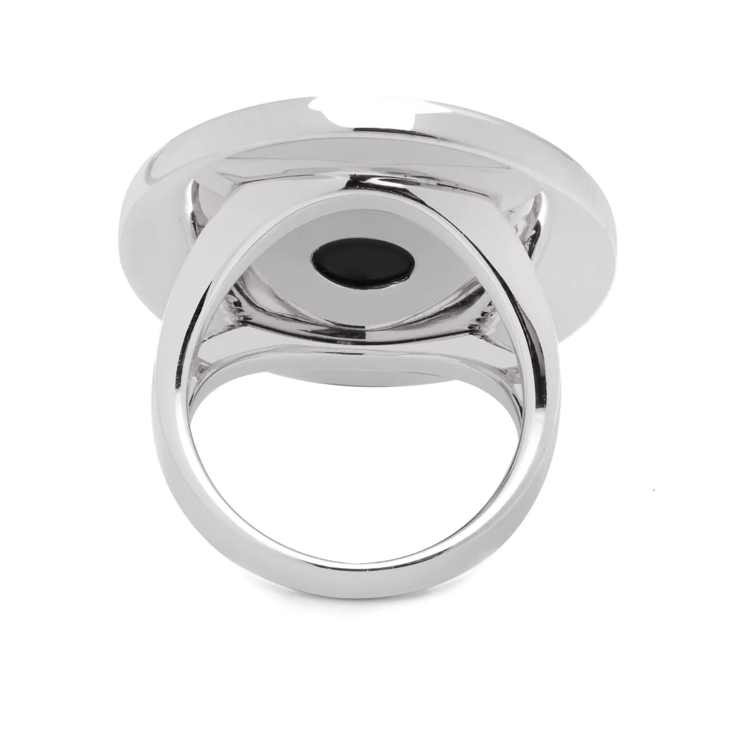 Anello Bulgari-Bulgari oro bianco e onice nero