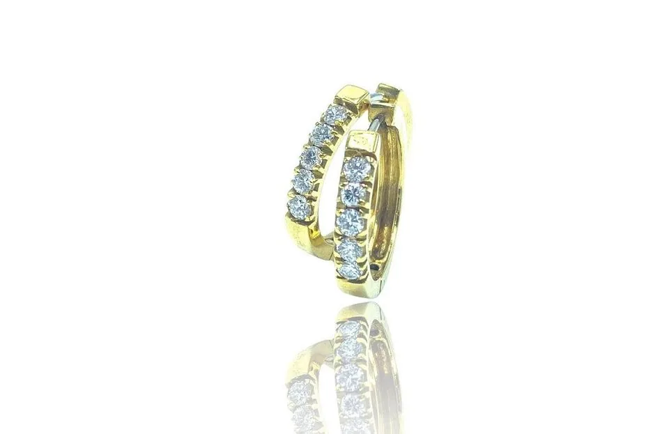 Orecchini Cerchietti oro giallo Diamanti