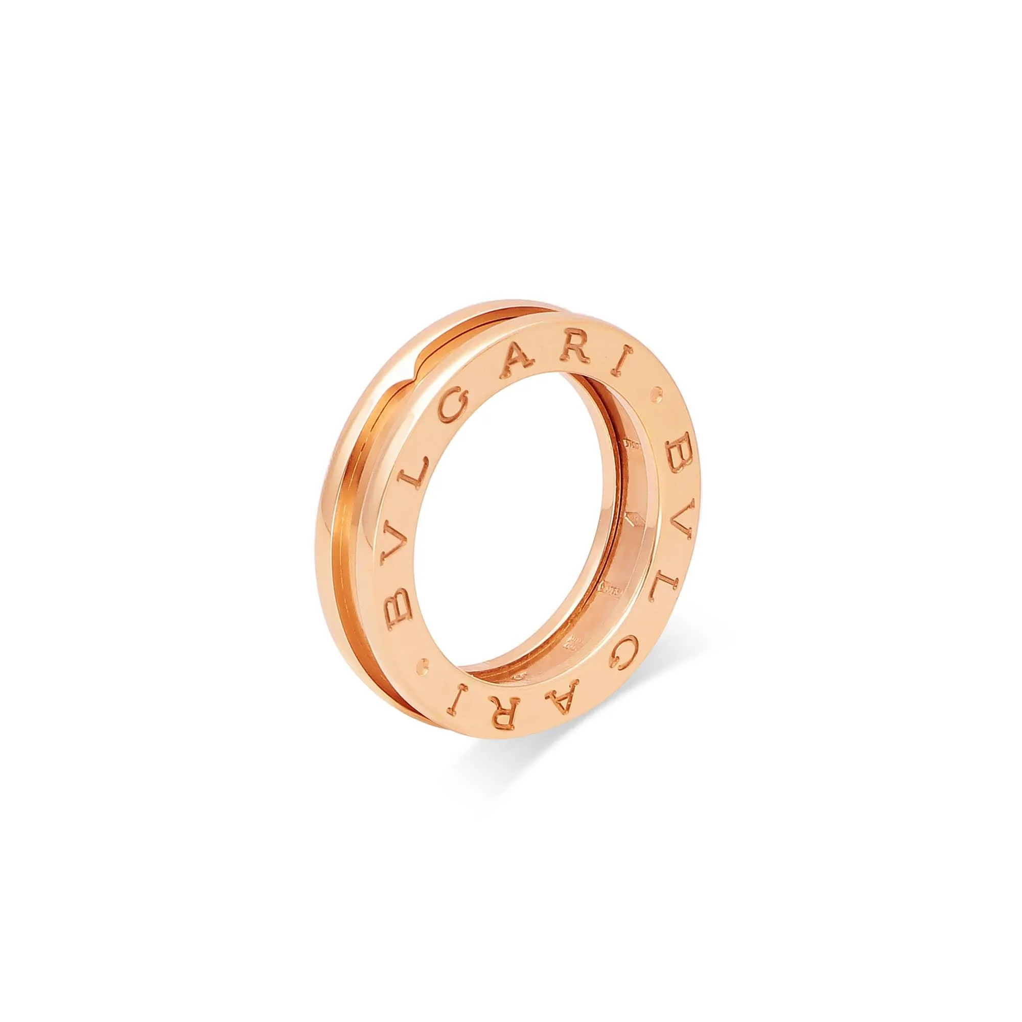 Anello B zero 1 fascia oro rosa
