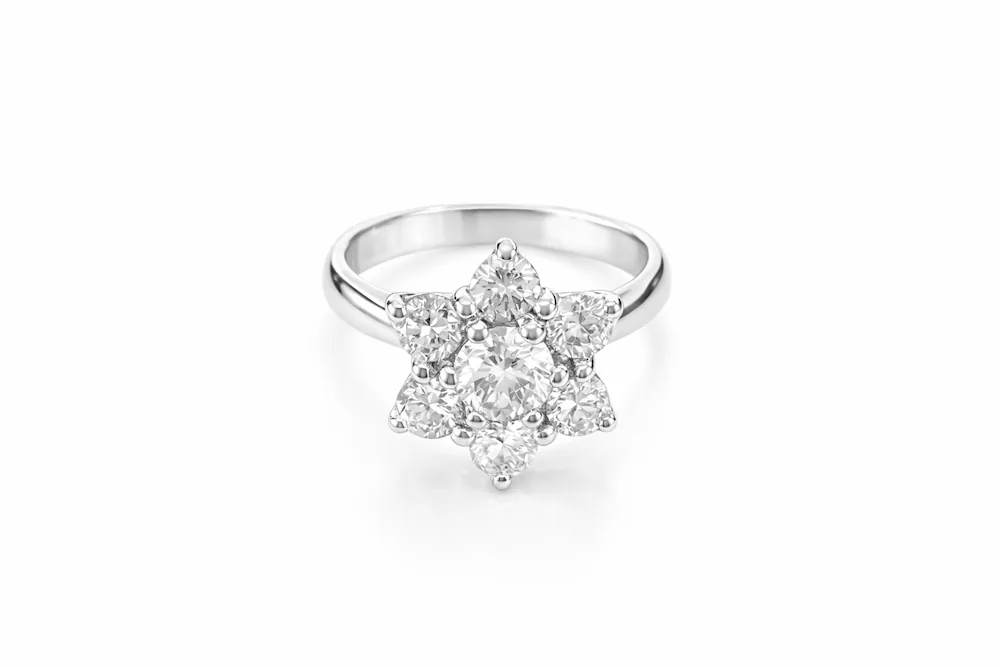 Anello a fiore 1,80ct