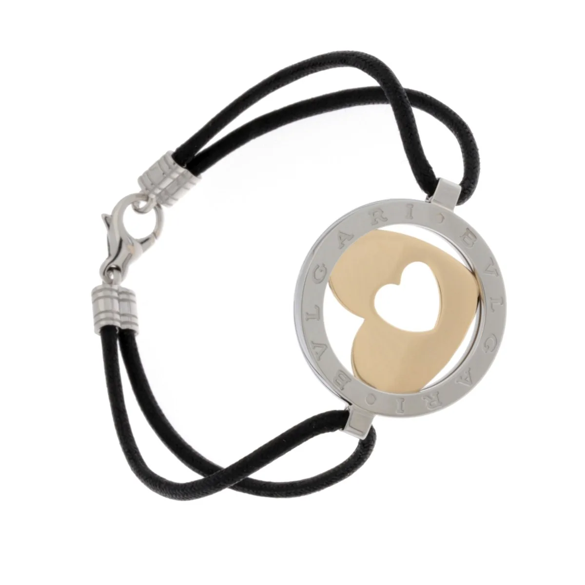 Bracciale Bulgari con cuore acciaio e oro (Non Disponibile)