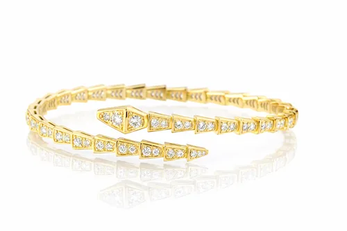 Bracciale serpente oro giallo e diamanti