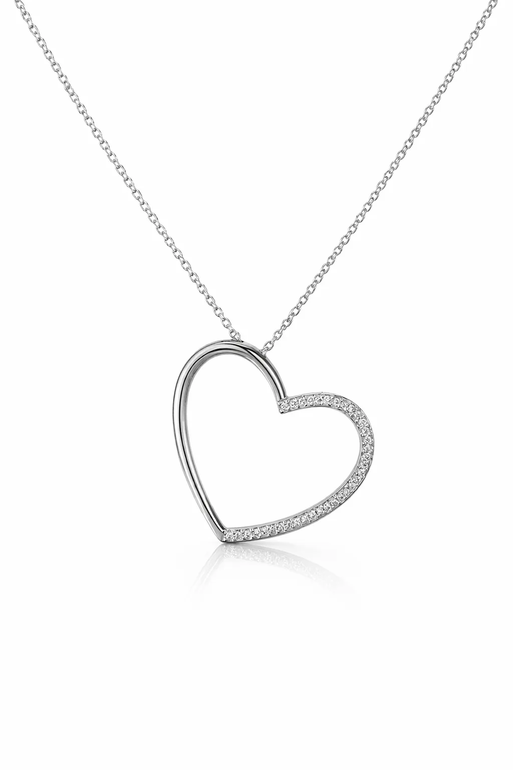 Collana con ciondolo cuore 0,35ct