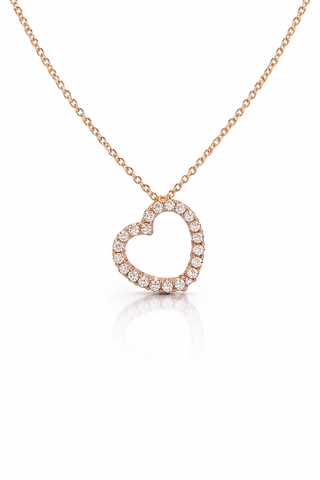 Collana oro rosa con cuore