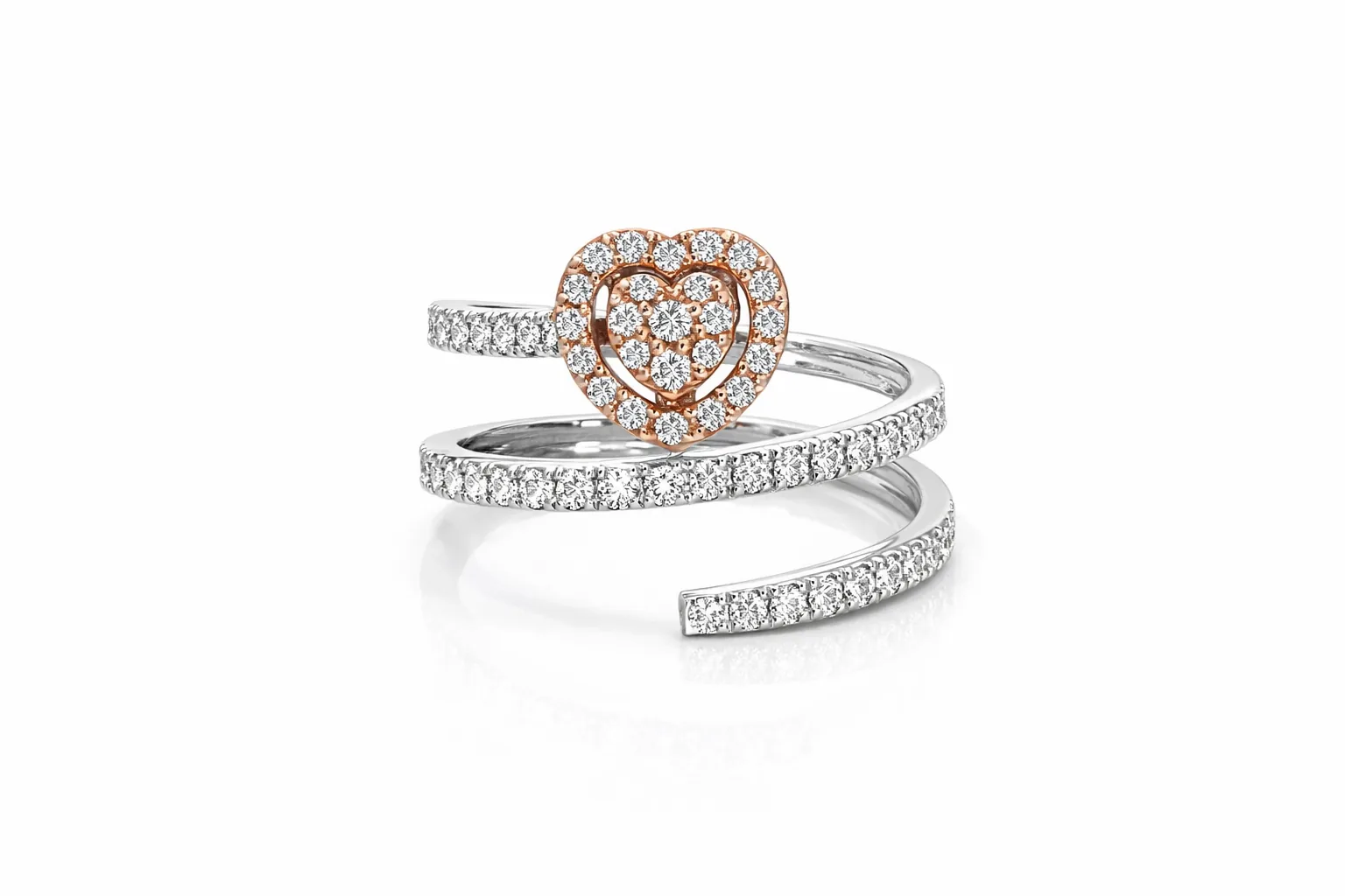 Anello serpente con cuore
