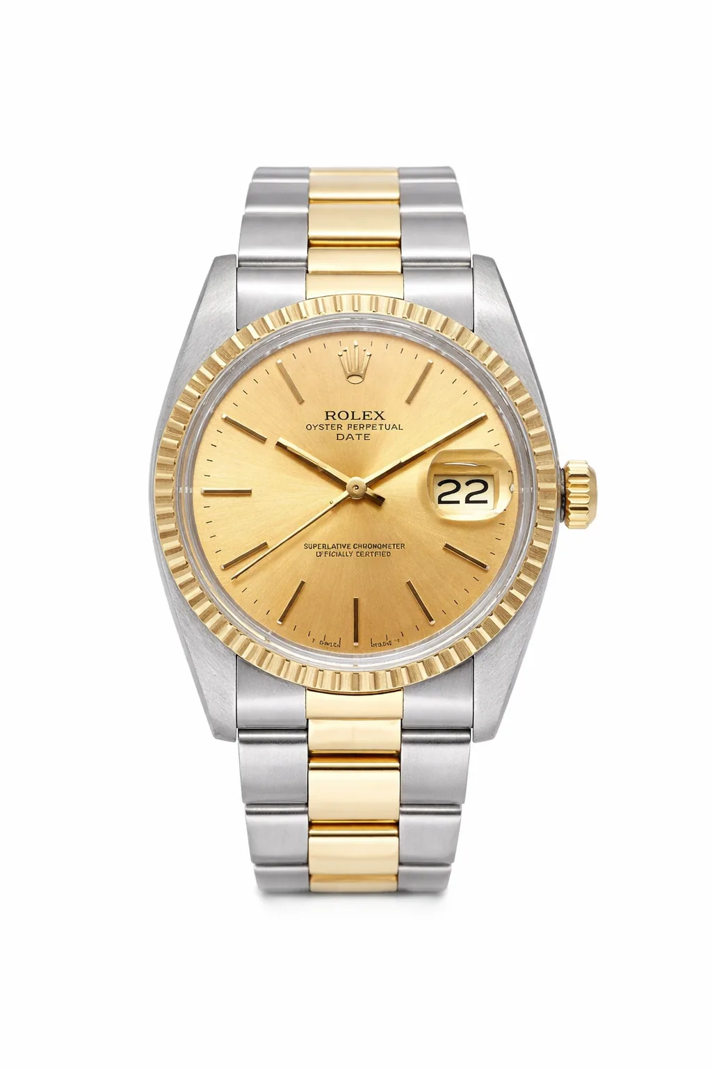 Rolex oyster date acciaio e oro
