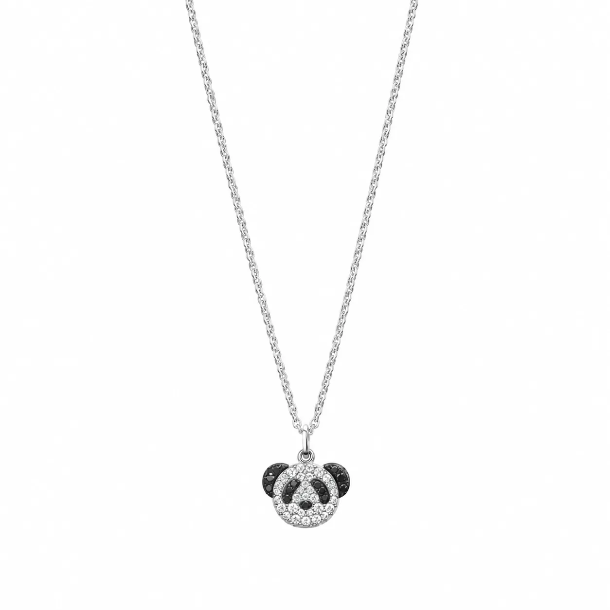Collana Qeelin bo bo ciondolo panda diamanti