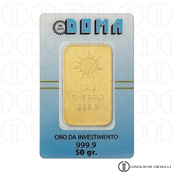 Lingotto d'oro da 50 grammi