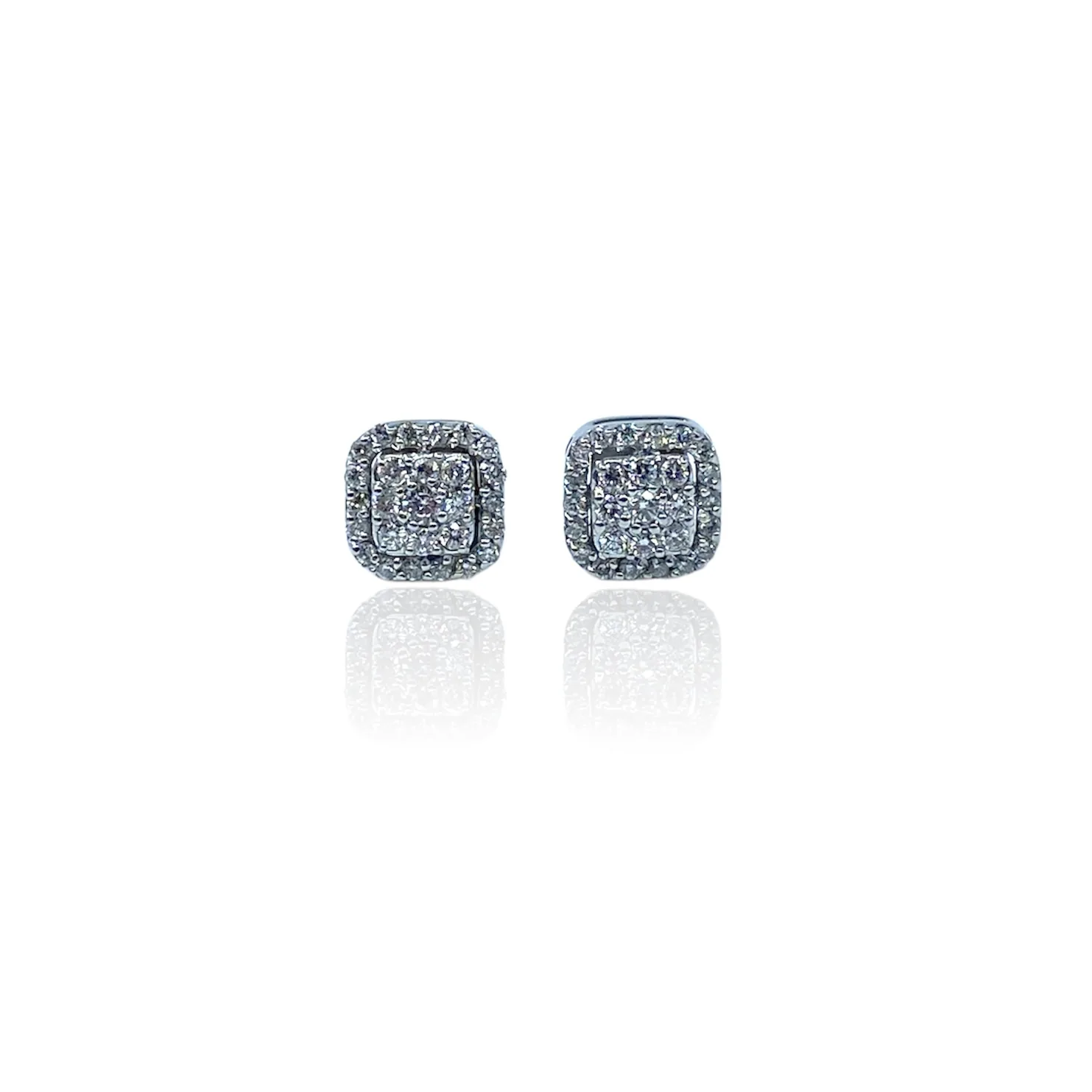 Orecchini quadrati con diamanti