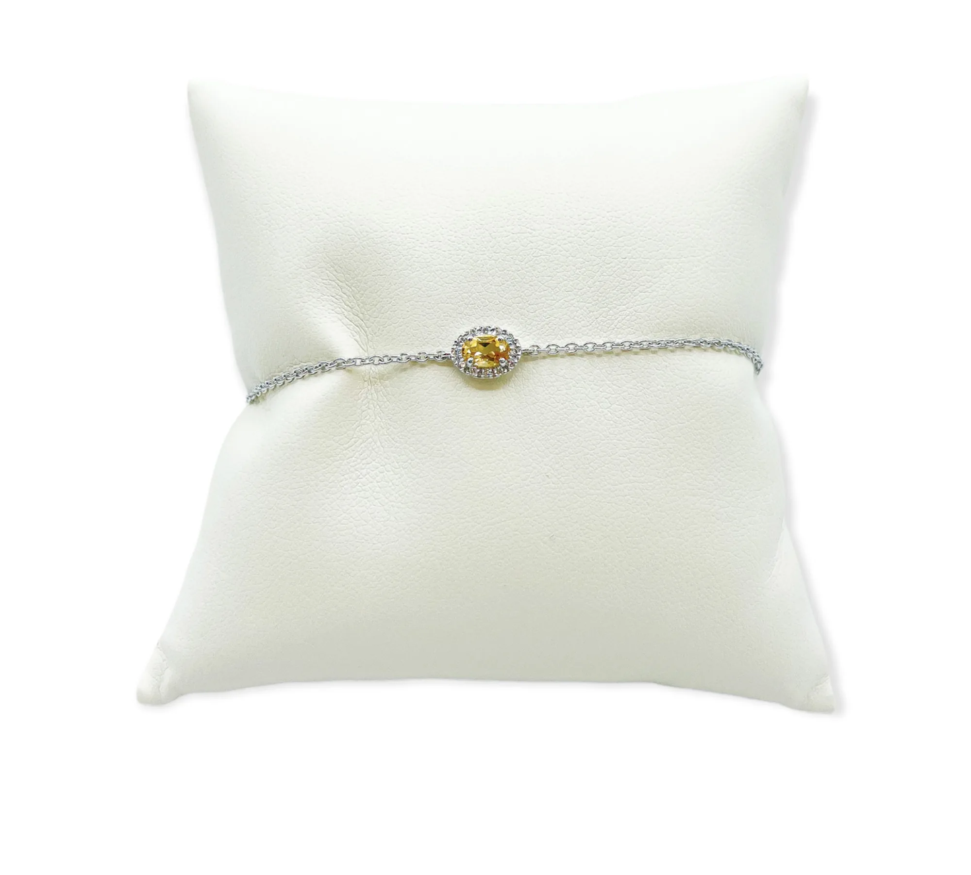 Bracciale con diamanti e peridoto giallo