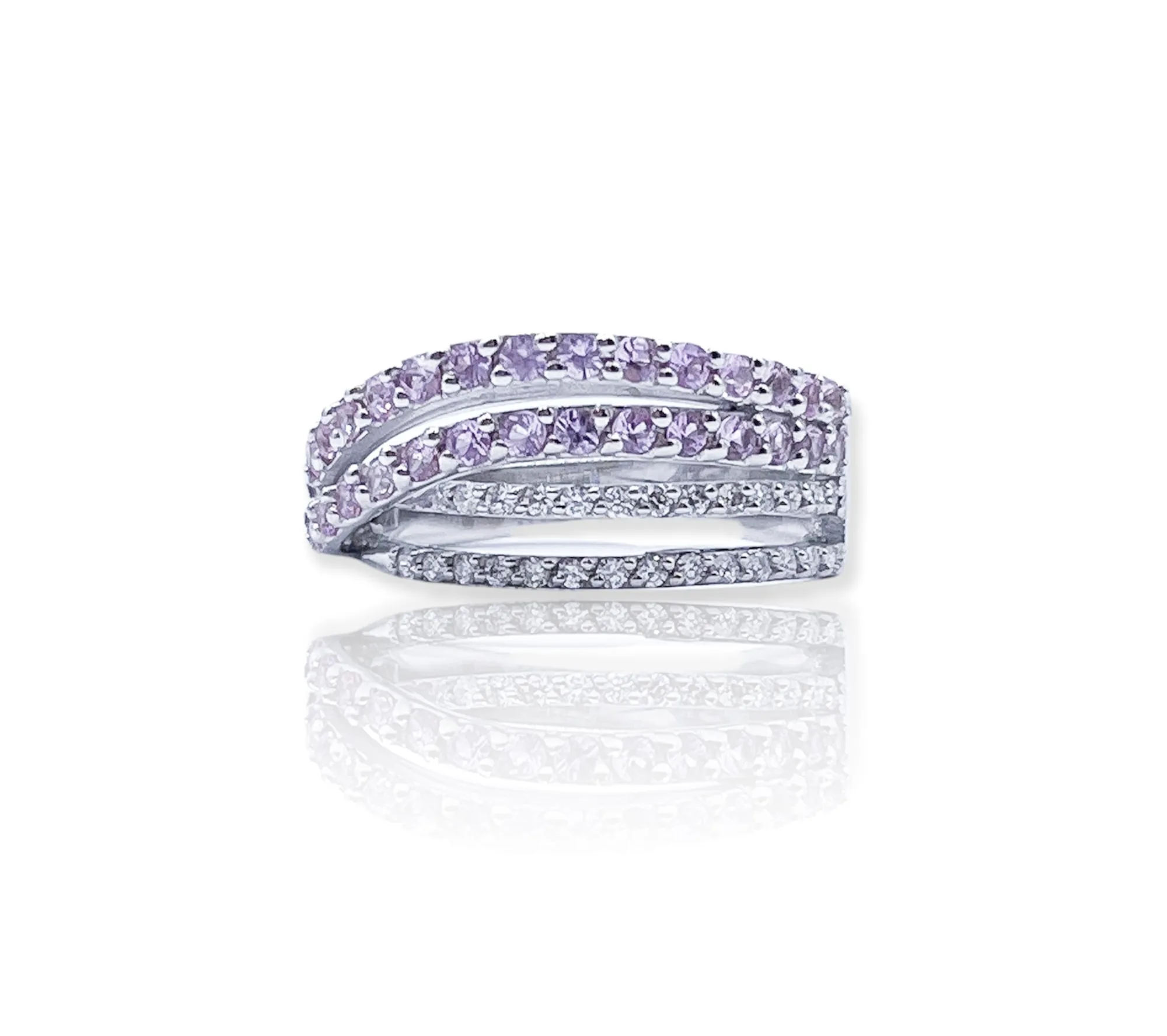Anello con iolite e diamanti