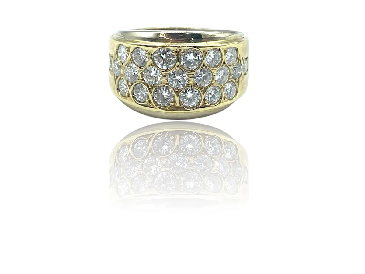 ANELLO FASCIA ORO GIALLO CON DIAMANTI