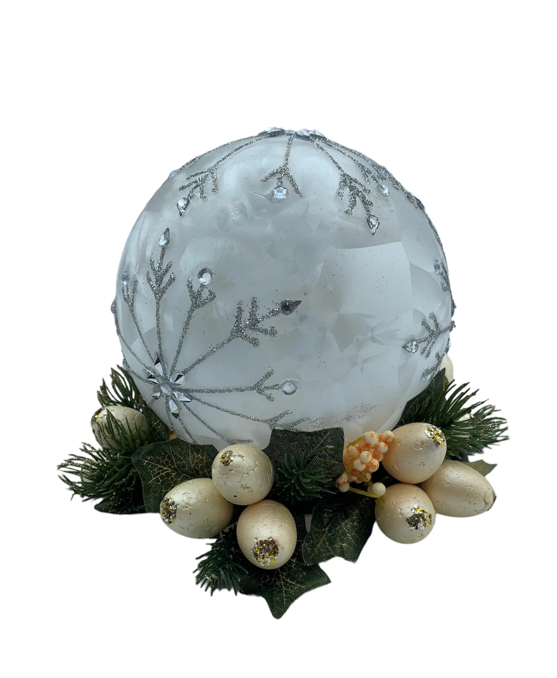 Sfera con ghirlanda di luce