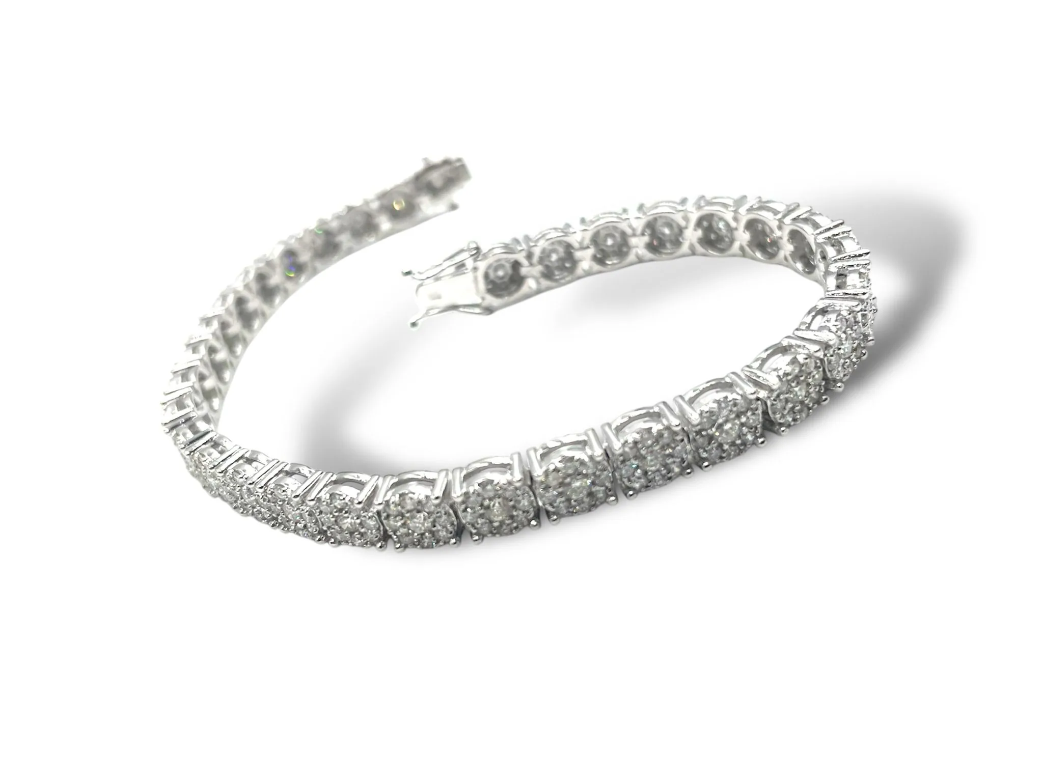 Bracciale oro bianco con pavè di brillanti