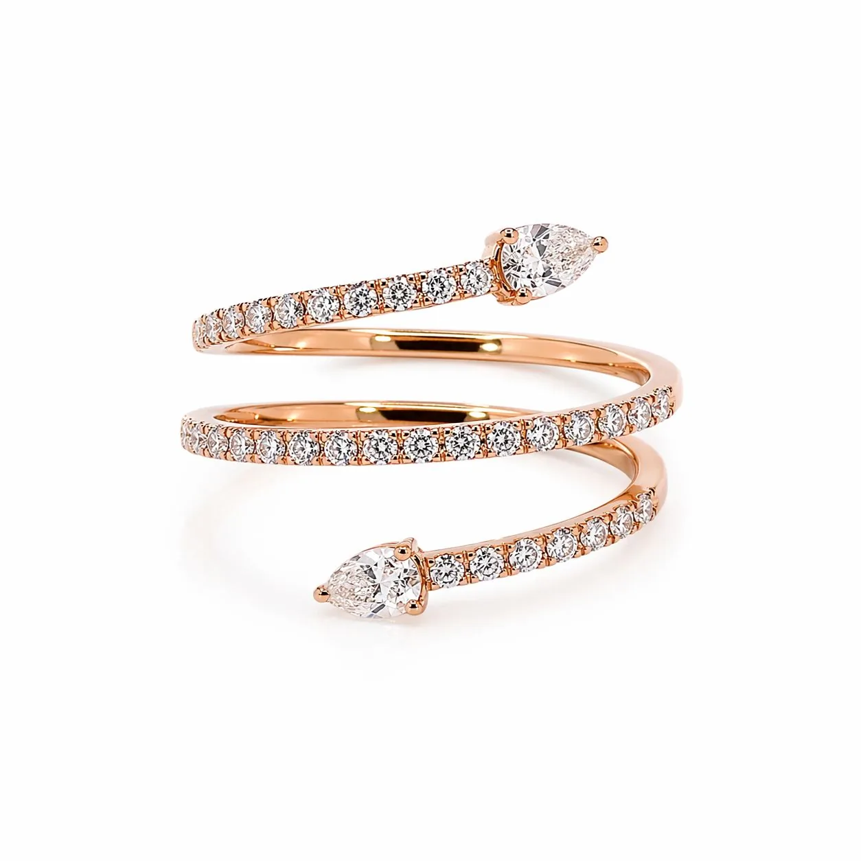 Anello stile serpente in oro rosa