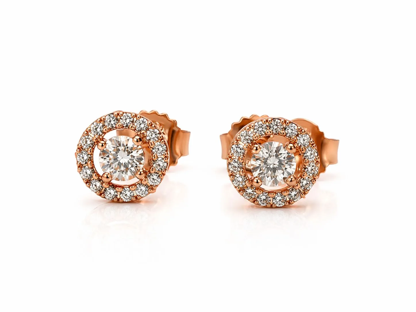 Orecchini oro rosa e diamanti