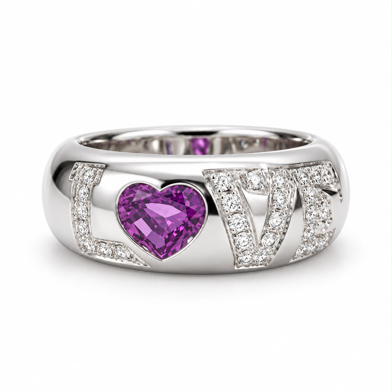 Anello Chopard love con zaffiro rosa