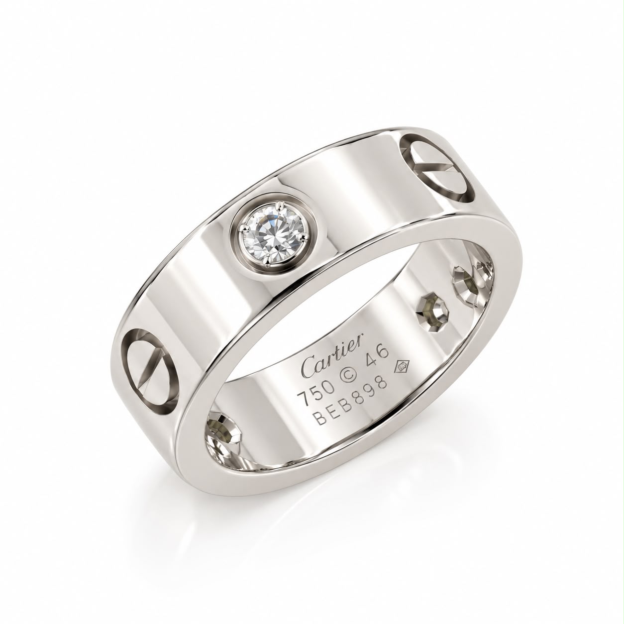 Anello Cartier Love con 3 diamanti