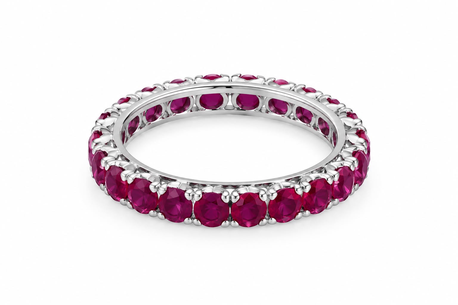 Anello eternity con rubini